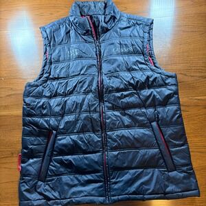 Guinness ESTD 1759 Puffer Vest Mens XL Navy Red Full Zip Insulated Sleeveless